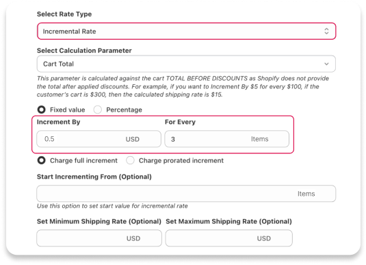 Incremental-Based Rates