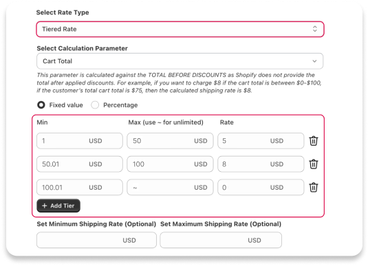 Tier-Based Rates