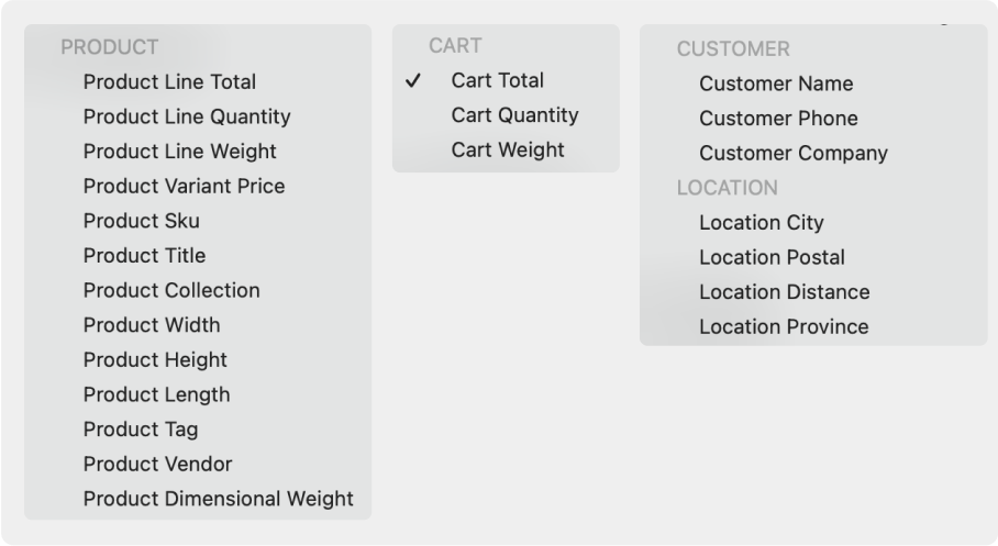 Configure unlimited shipping rules